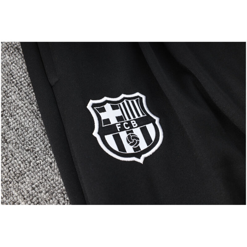 Mens Barcelona Hoodie Jacket + Pants Training Suit Black 2024/25