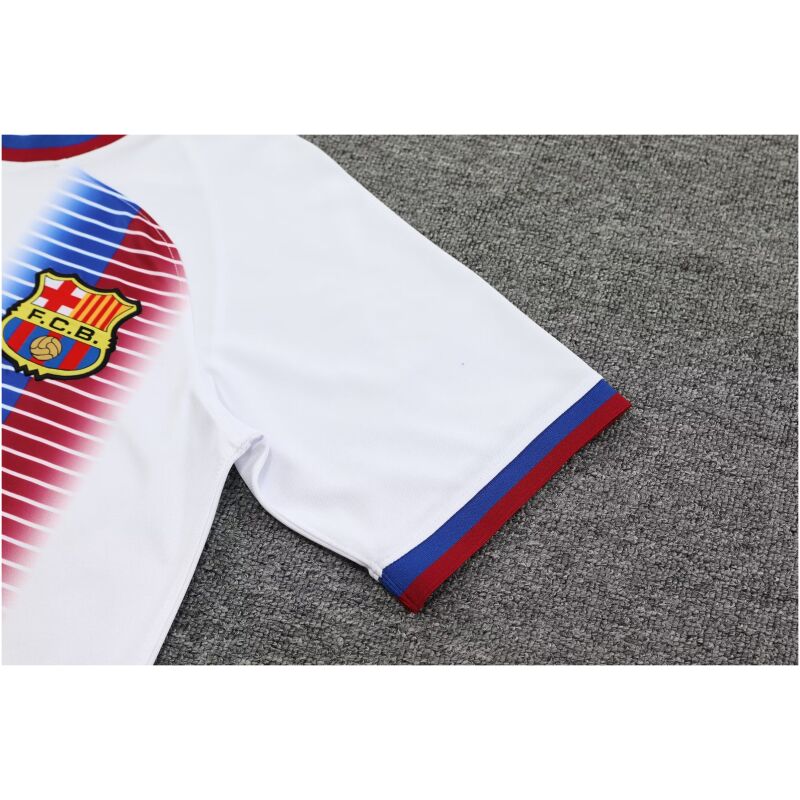 Mens Barcelona Short Training Suit White 2024/25