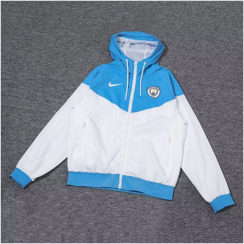 Mens Manchester City Retro All Weather Windrunner Jacket Blue 2018/19