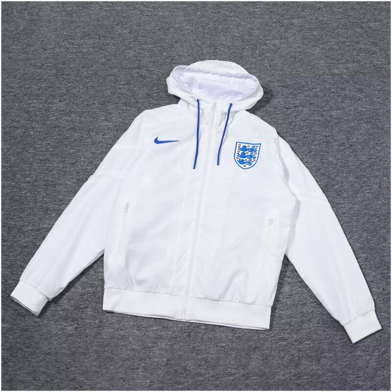 Mens England All Weather Windrunner Jacket White 2024