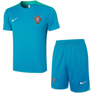 Mens Portugal Short Training Suit Aqua 2024