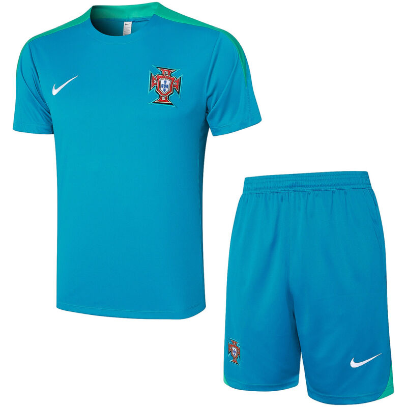 Mens Portugal Short Training Suit Aqua 2024
