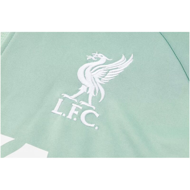 Mens Liverpool Hoodie Sweatshirt + Pants Training Suit Light Green 2024/25