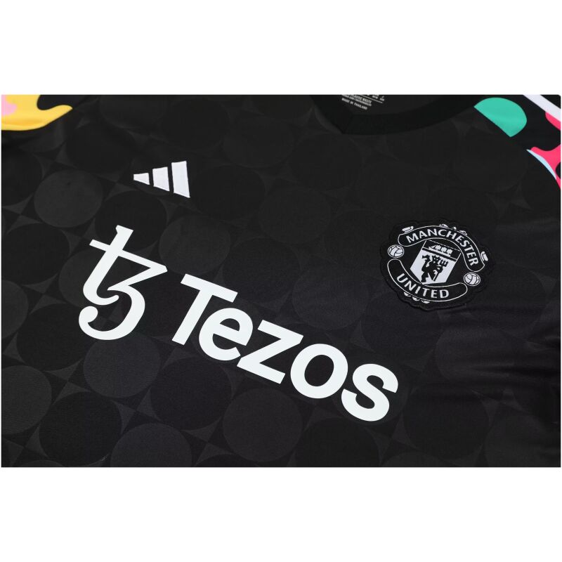 Mens Manchester United Short Training Suit Black 2024/25