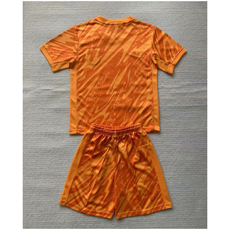 Kids England Orange Goalkeeper Jersey 2024