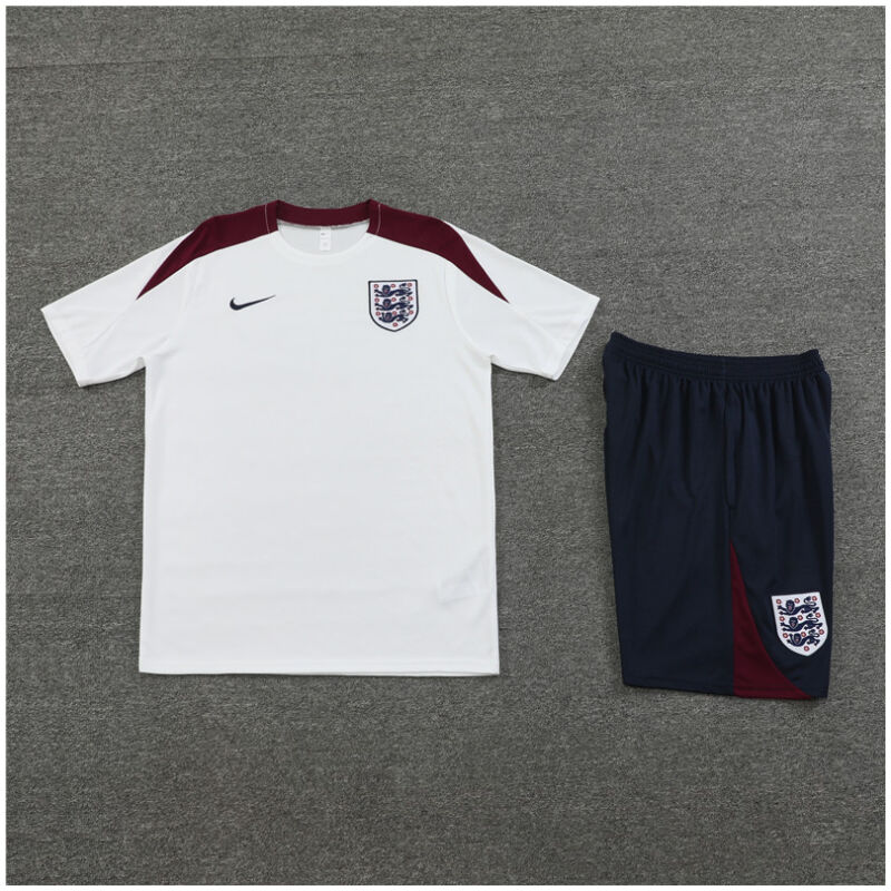 Kids England Short Training Suit White 2024