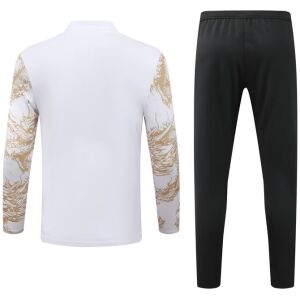 Mens Real Madrid Training Suit White-Gold 2024/25