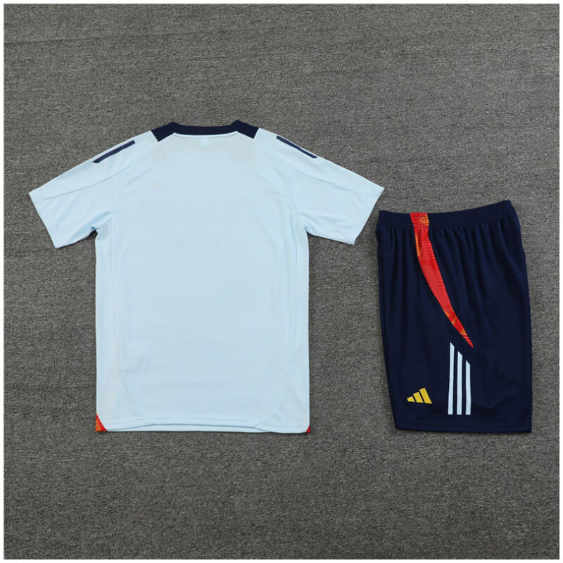 Mens Spain Short Training Suit Light Blue 2024