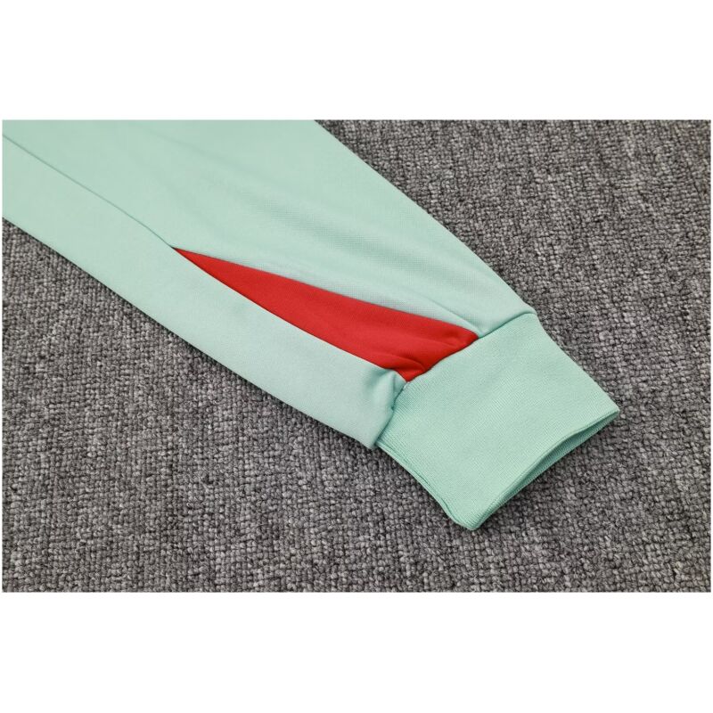 Mens Liverpool Hoodie Sweatshirt + Pants Training Suit Light Green 2024/25
