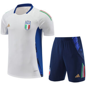 Mens Italy Short Training Suit White 2024