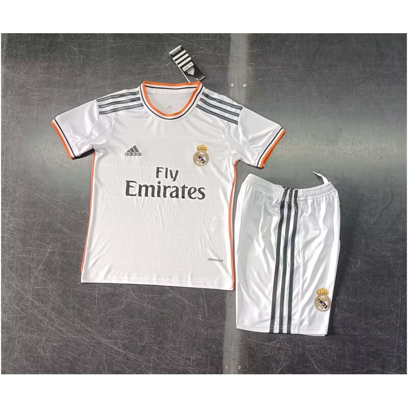 Kids Retro Real Madrid Home Jersey 2013/14