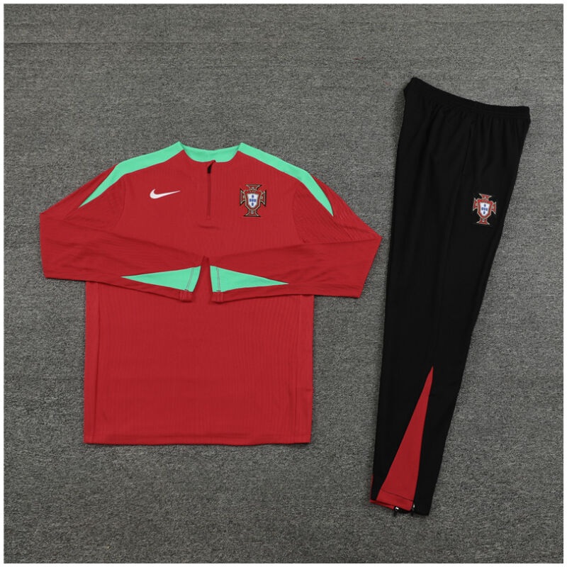 Mens Portugal Training Suit Red 2024