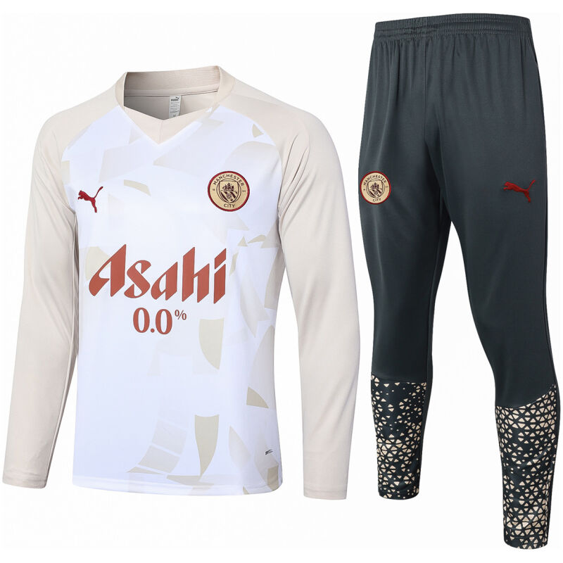 Mens Manchester City Training Suit White 2024/25