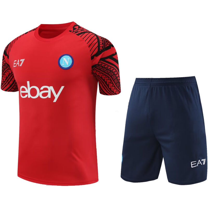 Mens Napoli Short Training Suit Red 2024/25