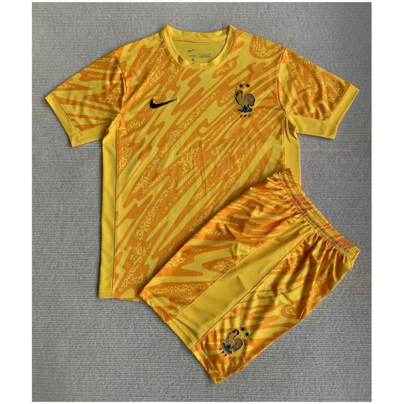 Kids France Yellow Goalkeeper Jersey 2024