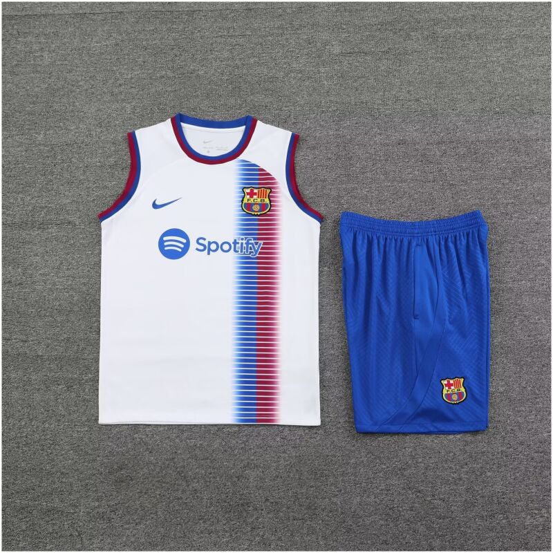 Mens Barcelona Singlet Suit White 2024/25