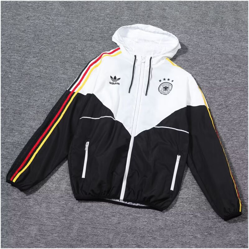 Mens Germany All Weather Windrunner Jacket White-Black 2024
