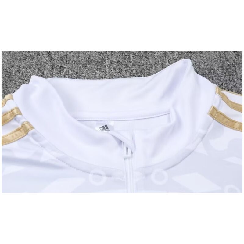 Mens Real Madrid Training Suit White-Gold 2024/25
