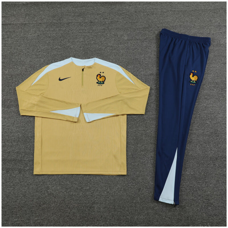 Kids France Training Suit Gold 2024