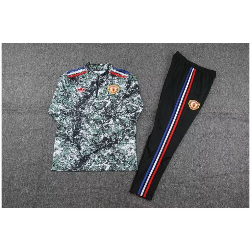 Mens Manchester United Training Suit Green-Black 2024/25