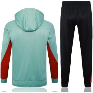 Mens Liverpool Hoodie Jacket + Pants Training Suit Light Green 2024/25