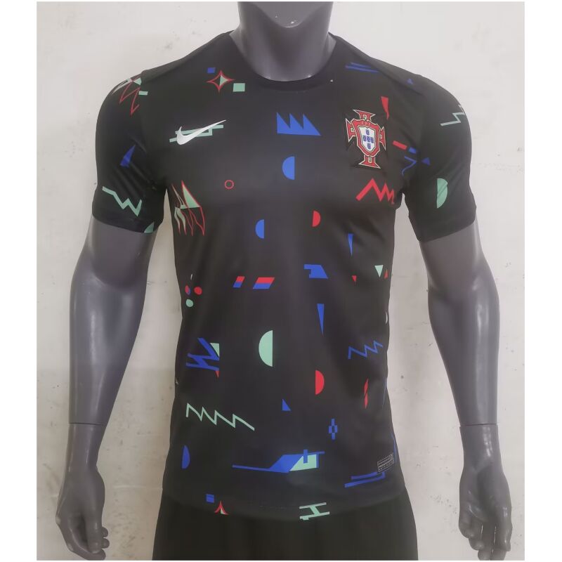 Mens Portugal Pre-Match Short Training Black Jersey 2024