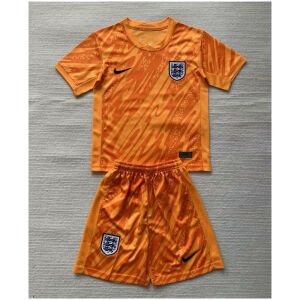 Kids England Orange Goalkeeper Jersey 2024