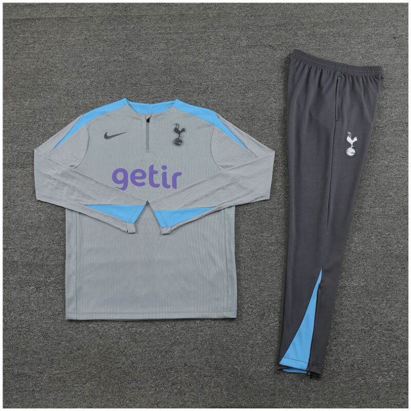 Mens Tottenham Hotspur Training Suit Light Grey 2024/25