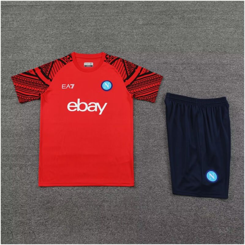 Mens Napoli Short Training Suit Red 2024/25