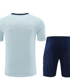 Mens Spain Short Training Suit Light Blue 2024