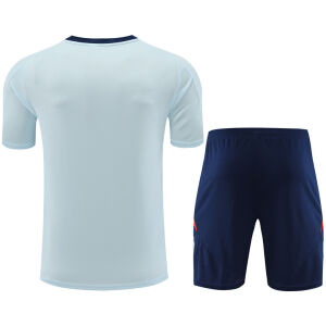 Mens Spain Short Training Suit Light Blue 2024