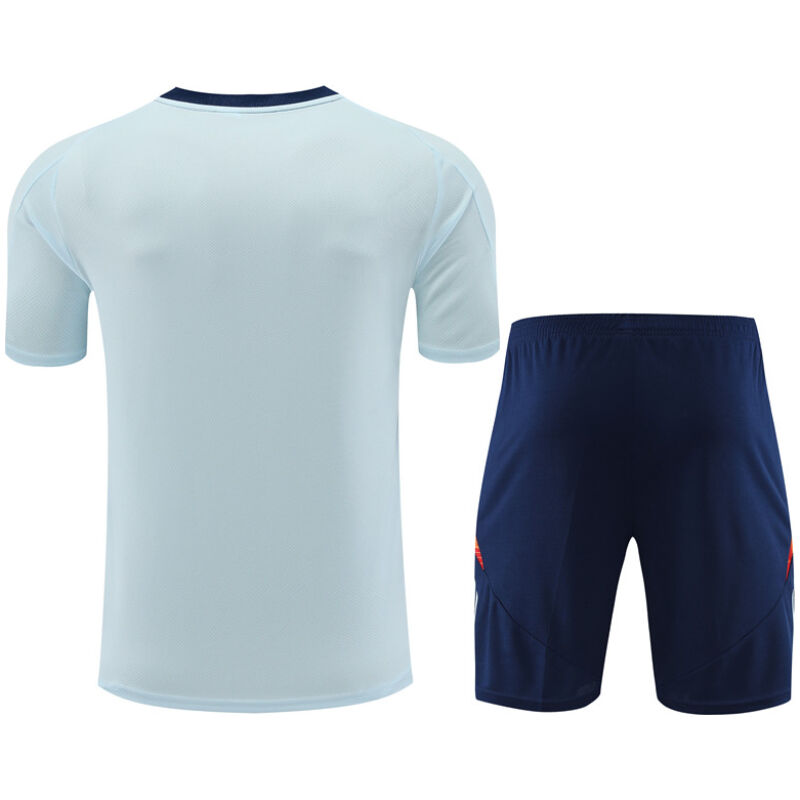 Mens Spain Short Training Suit Light Blue 2024