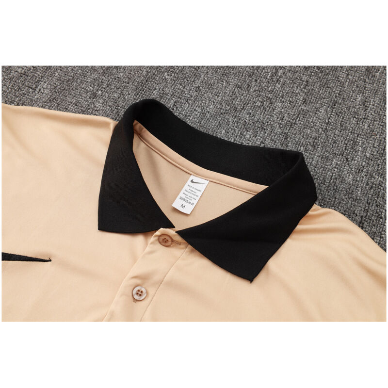 Mens Barcelona Polo Shirt Apricot 2024/25