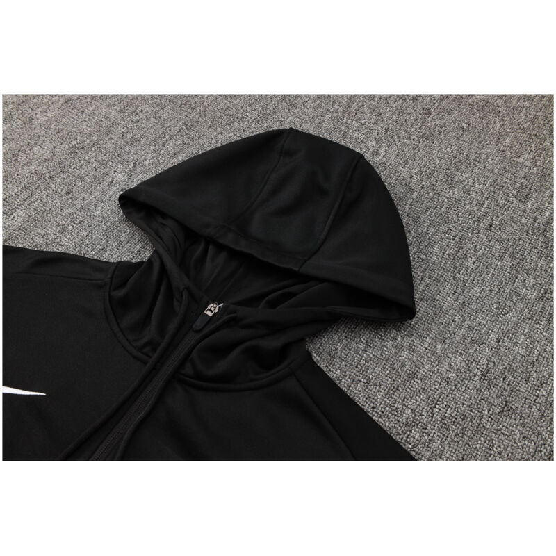 Mens Barcelona Hoodie Jacket + Pants Training Suit Black 2024/25