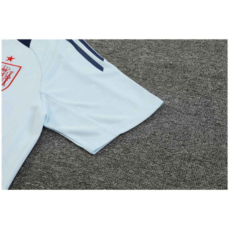 Mens Spain Short Training Suit Light Blue 2024