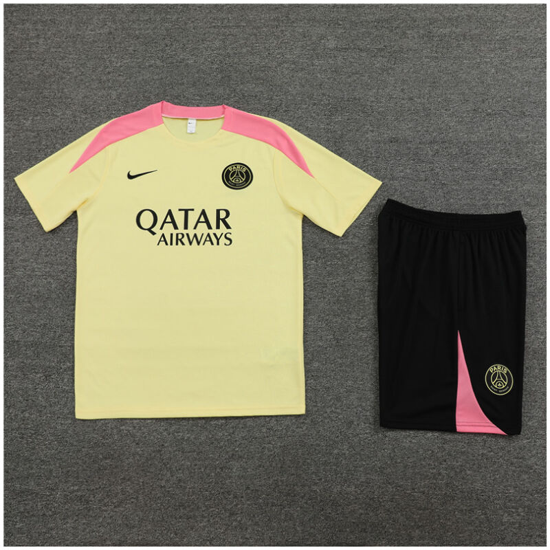 Mens PSG Short Training Suit Yellow 2024/25