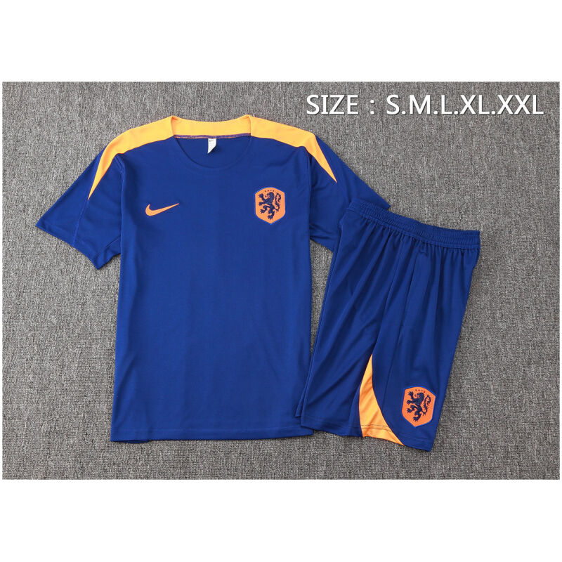 Mens Netherlands Short Training Suit Blue 2024