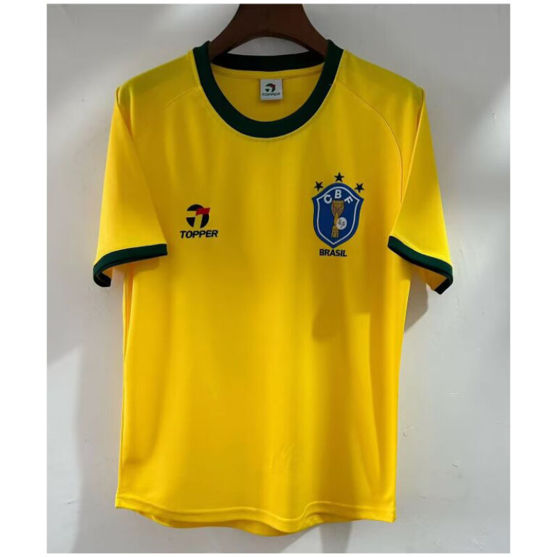 Mens Brazil Retro Home Jersey 1982