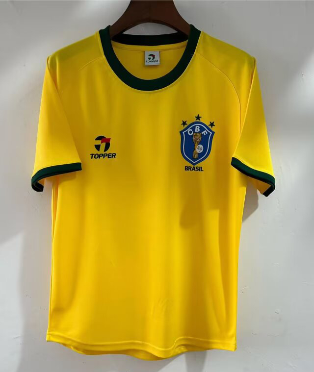 Mens Brazil Retro Home Jersey 1982