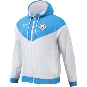 Mens Manchester City Retro All Weather Windrunner Jacket Blue 2018/19