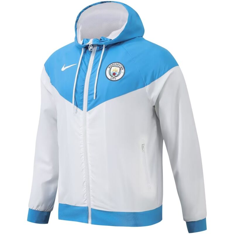 Mens Manchester City Retro All Weather Windrunner Jacket Blue 2018/19