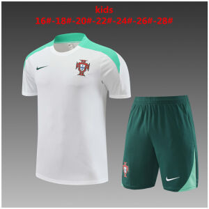 Kids Portugal Short Training Suit White 2024