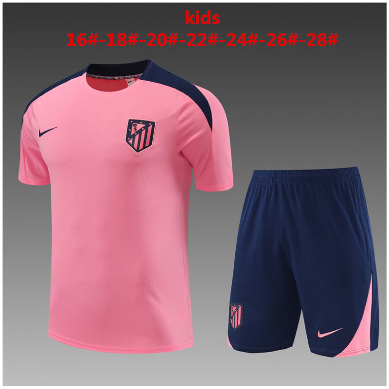 Kids Atletico Madrid Short Training Suit Pink 2024/25