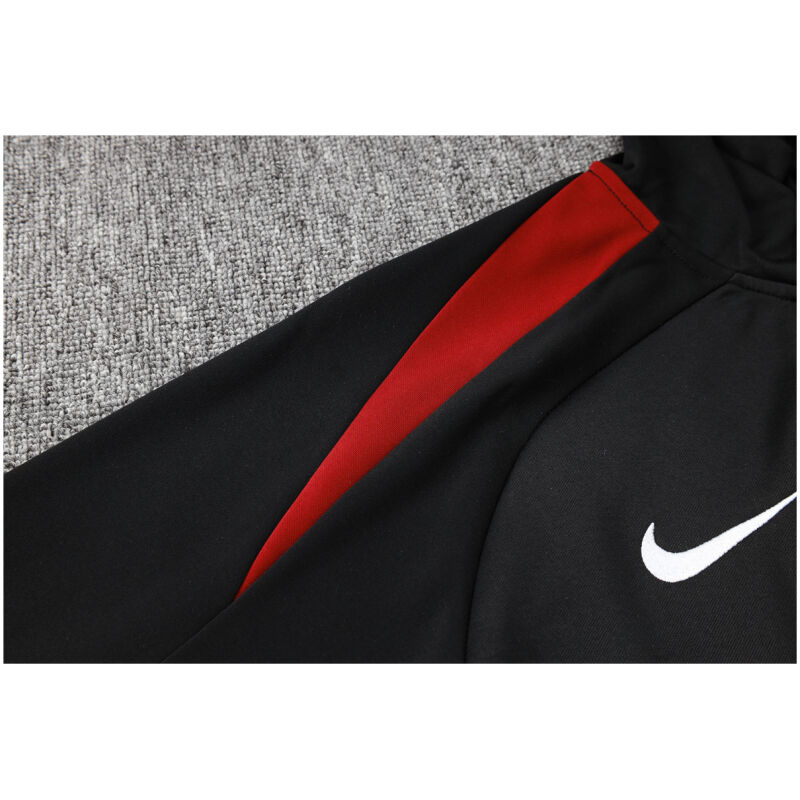 Mens Barcelona Hoodie Sweatshirt + Pants Training Suit Black 2024/25