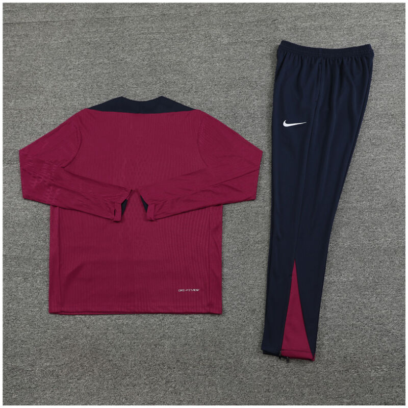 Kids England Training Suit Burgundy 2024