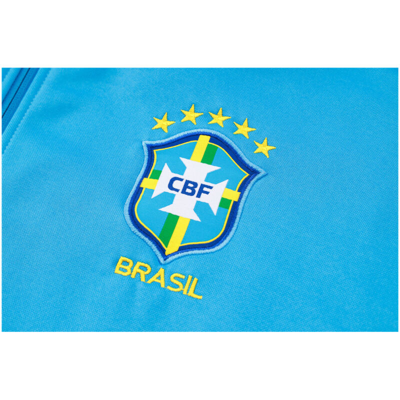 Mens Brazil Hoodie Jacket + Pants Training Suit Blue 2024