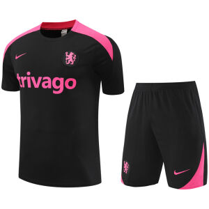 Mens Chelsea Short Training Suit Black 2024/25