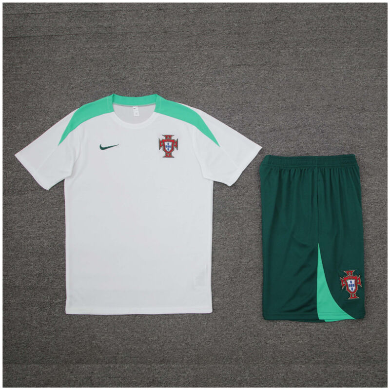 Mens Portugal Short Training Suit White 2024