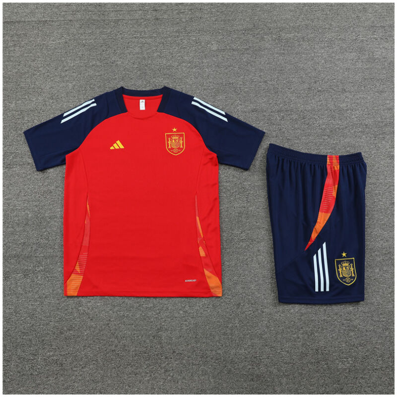 Kids Spain Short Training Suit Red 2024