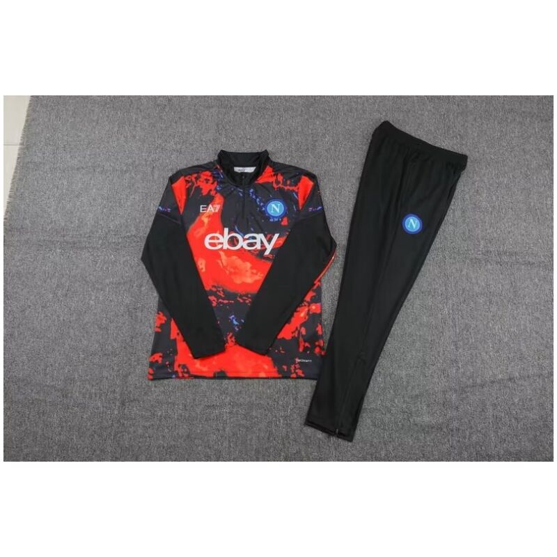 Mens Napoli Training Suit Red-Black 2024/25